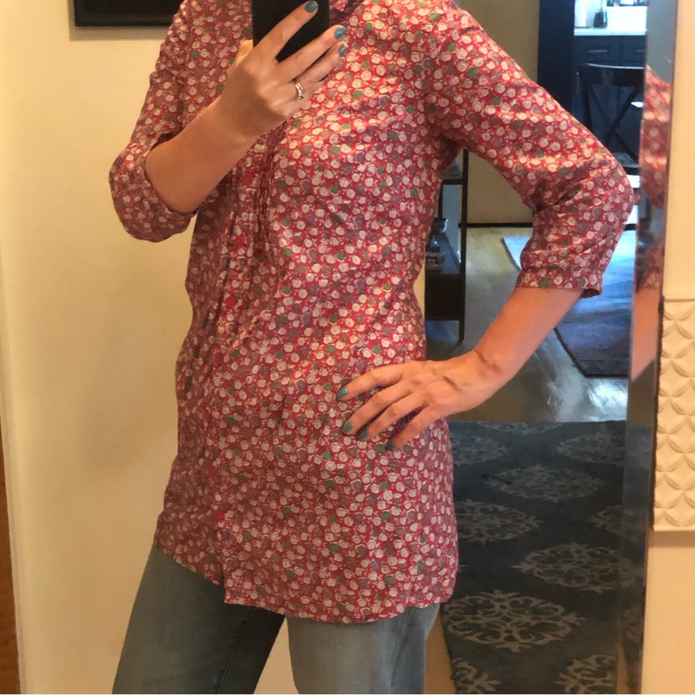 Boden Floral Pink Tunic Top